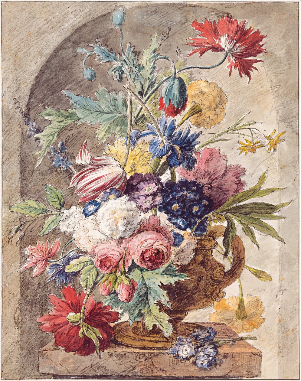 Květinové zátiší, asi 1734 od Jan Huysum van