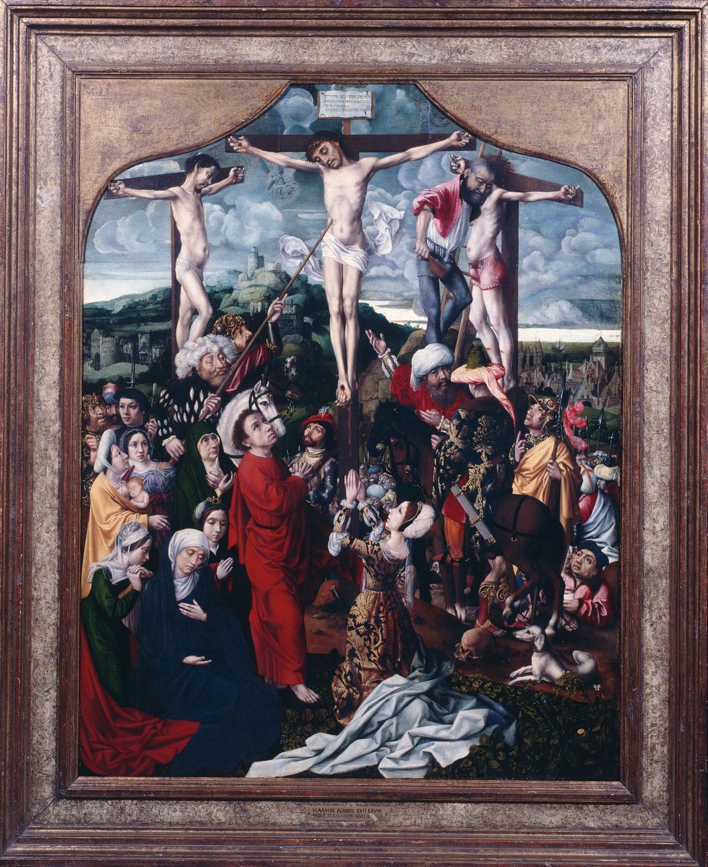 Kalvárie, kolem 1515-20 (olej na plátně) od Jan II Provost