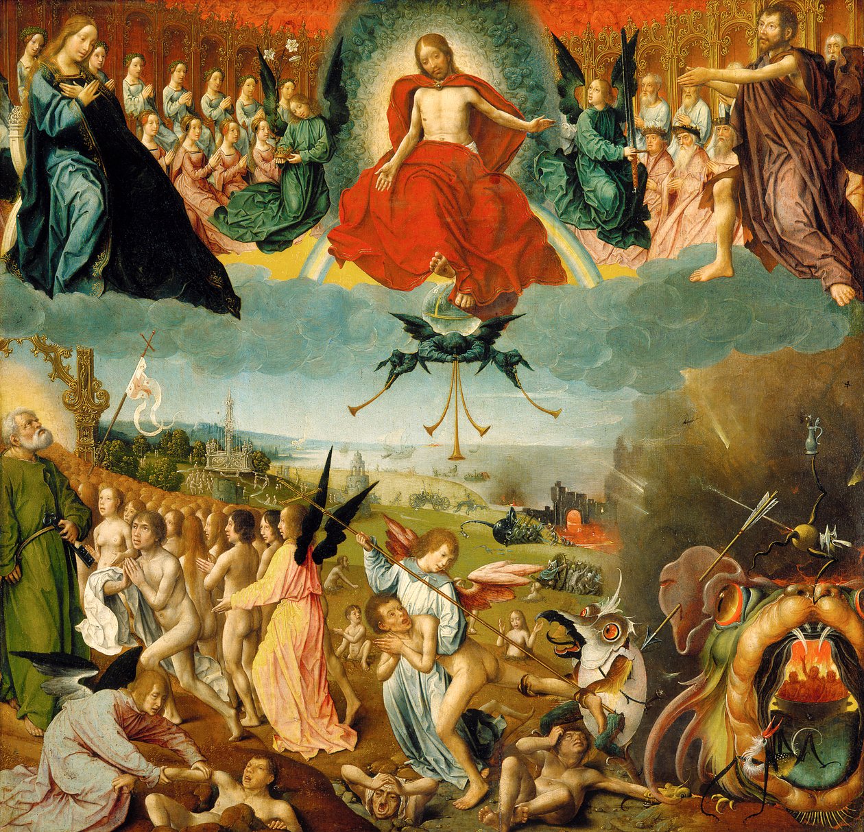 The Last Judgement, c.1525 (olej na dubovém panelu) od Jan II Provost