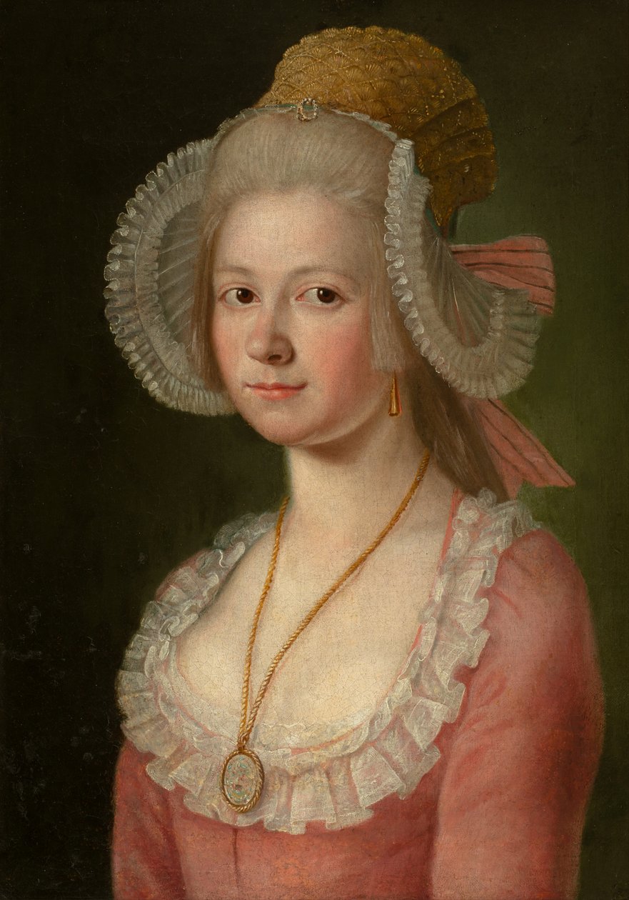 Portrét dámy s čepicí, 1785 od Jan Jahn