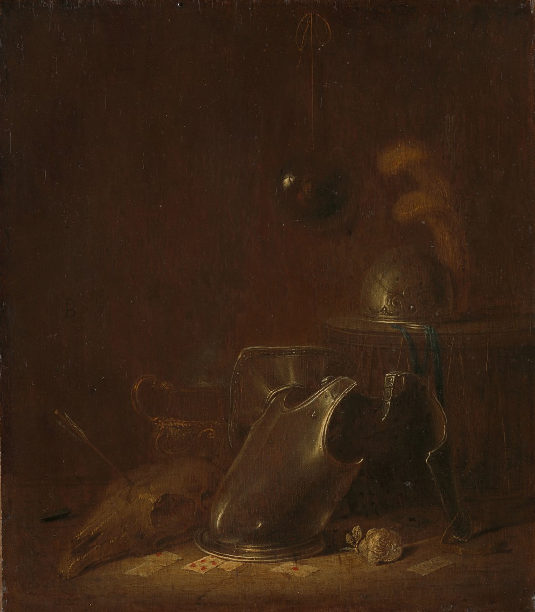 Zátiší s válečnými nástroji od Jan Jansz Buesem (attributed to)