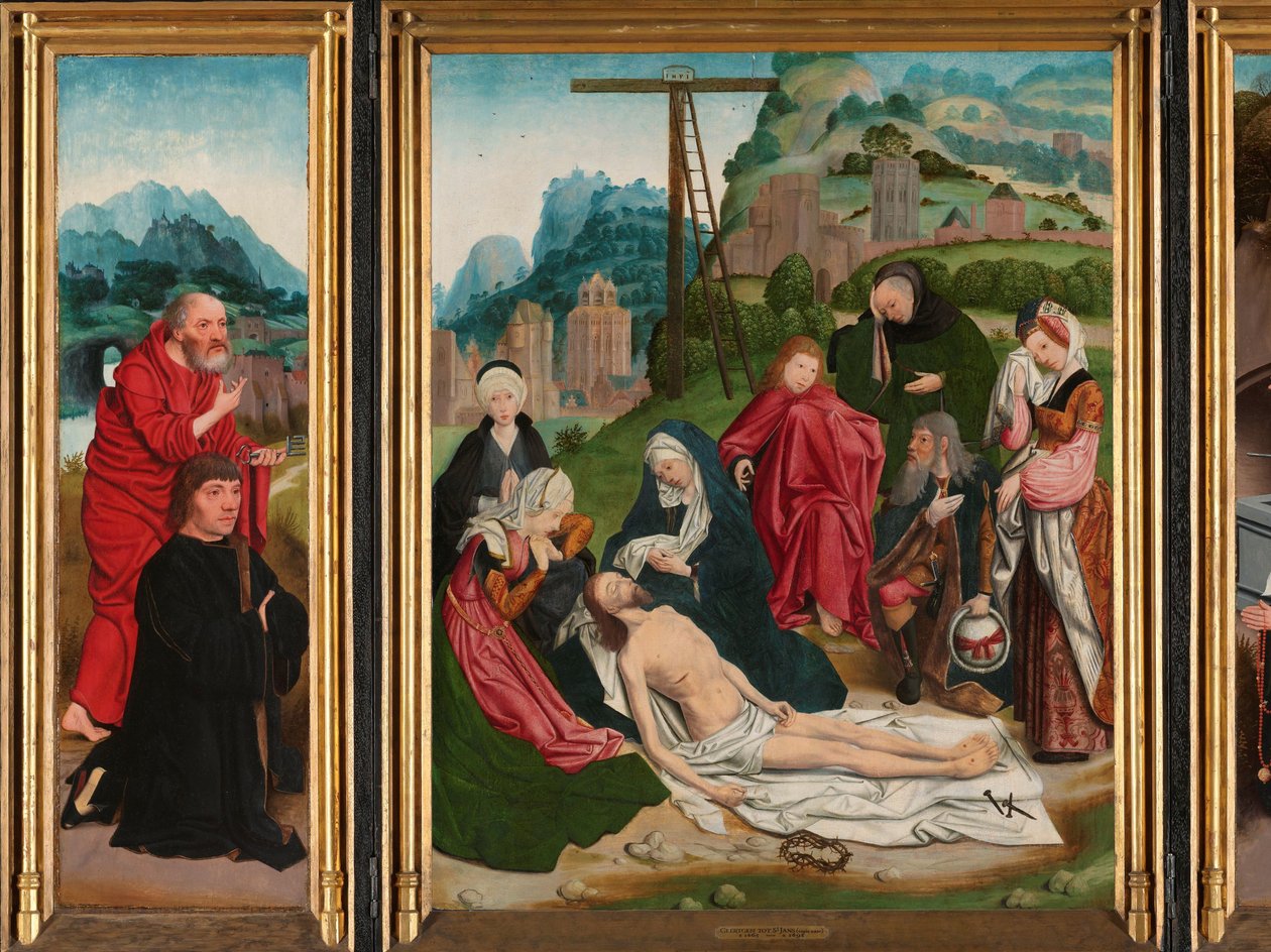 Triptych s Oplakáváním od Jan Jansz Mostaert