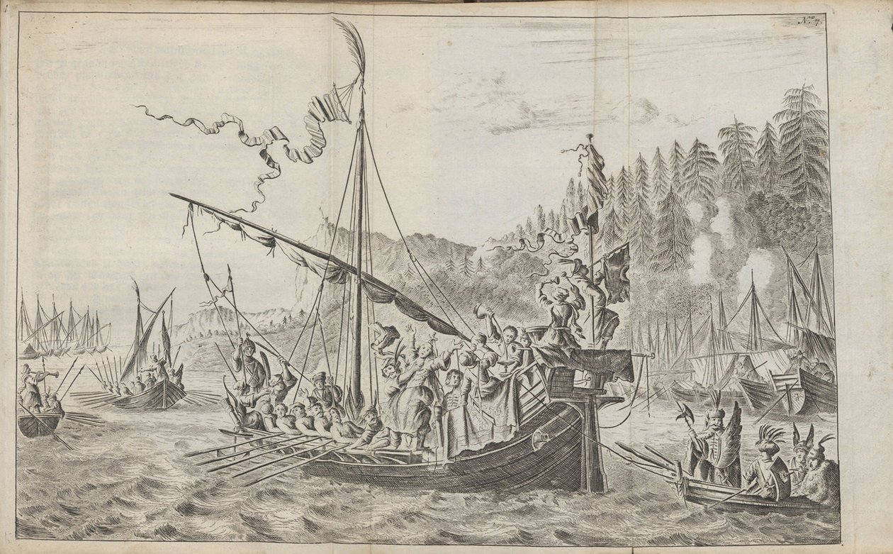 Stenka Razin z: Tři pozoruhodné cesty, 1675 od Jan Jansz. Struys