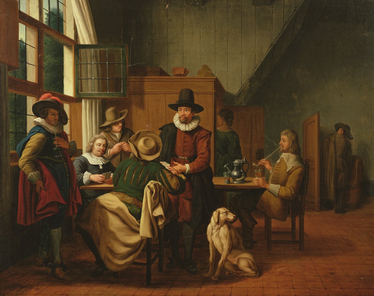Interiér hospody od Jan Josef the Elder Horemans