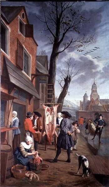 Mimo řezníka (jeden ze série čtyř) od Jan Josef the Younger Horemans