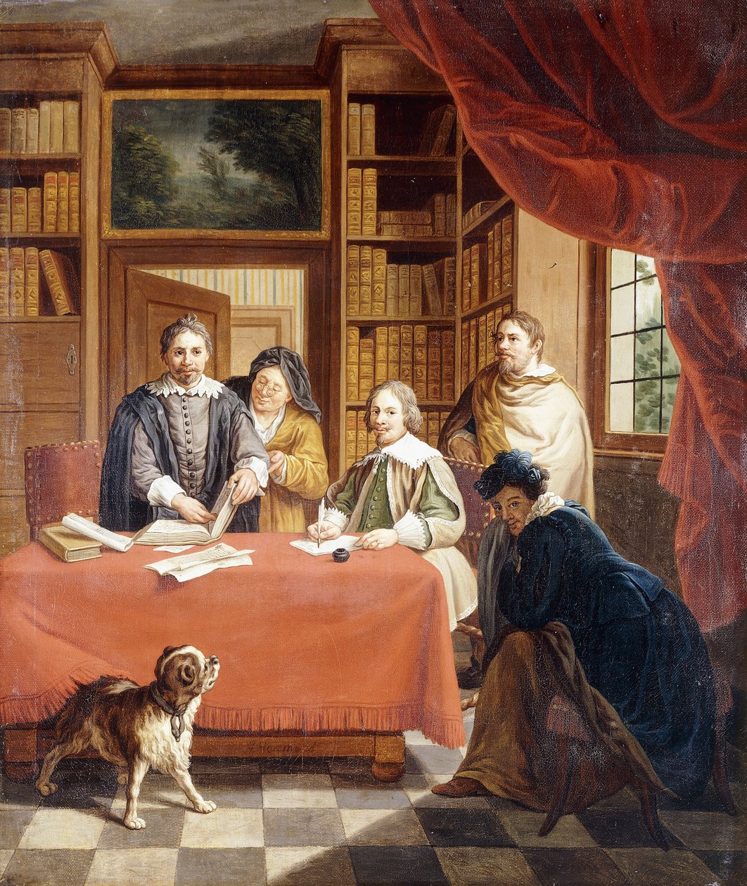 Příprava svatebních smluv, od Jan Josef the Younger Horemans