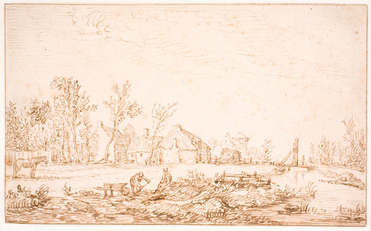 Kanál poblíž vesnice od Jan Josefsz van Goyen