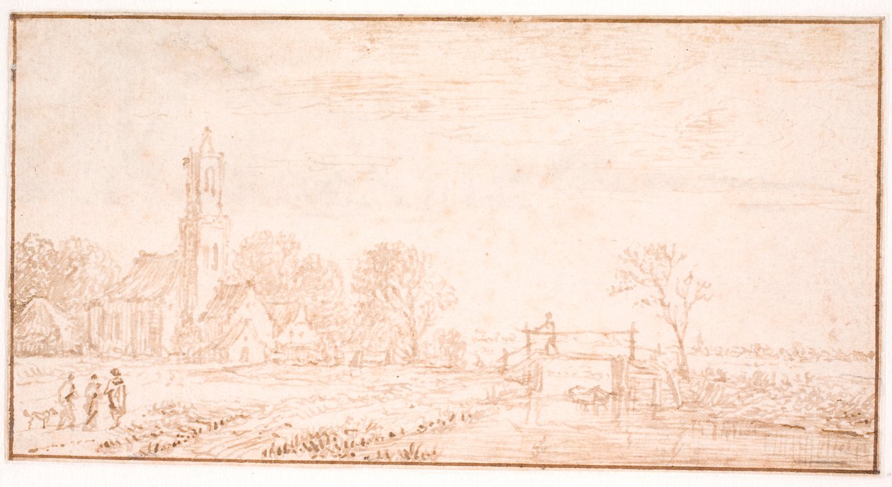 Vesnický kostel v Lisse od Jan Josefsz van Goyen