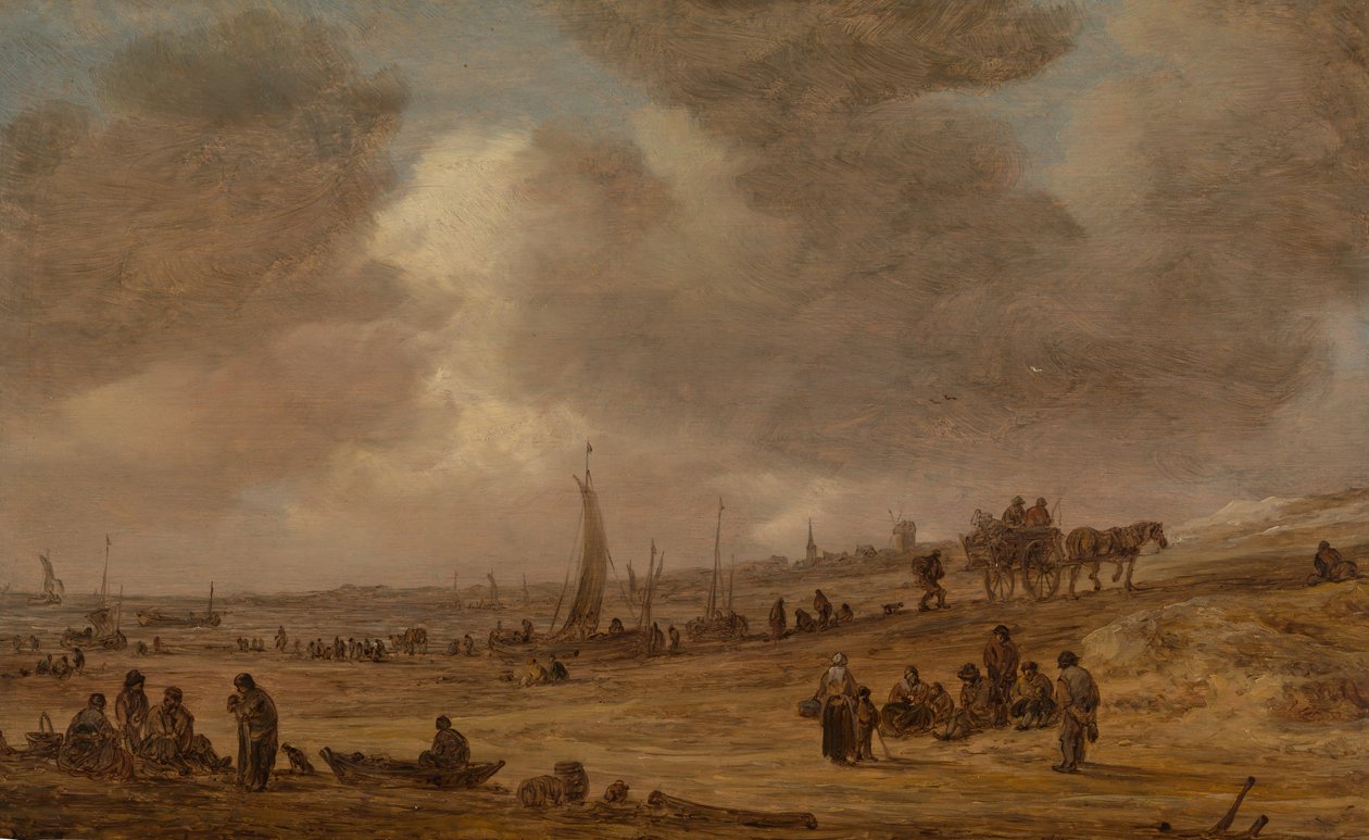 Pláž s rybářskými čluny, pravděpodobně 1653. od Jan Josephsz van Goyen