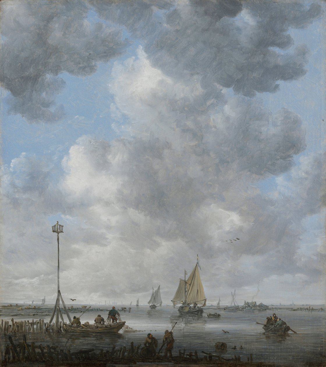 The Calm - Goyen, Jan Josefsz, van (1596-1656) - Mezi 1645 a 1649 - Olej na dřevě - 36,1x32,1 - Muzeum výtvarných umění, Budapešť od Jan Josephsz van Goyen