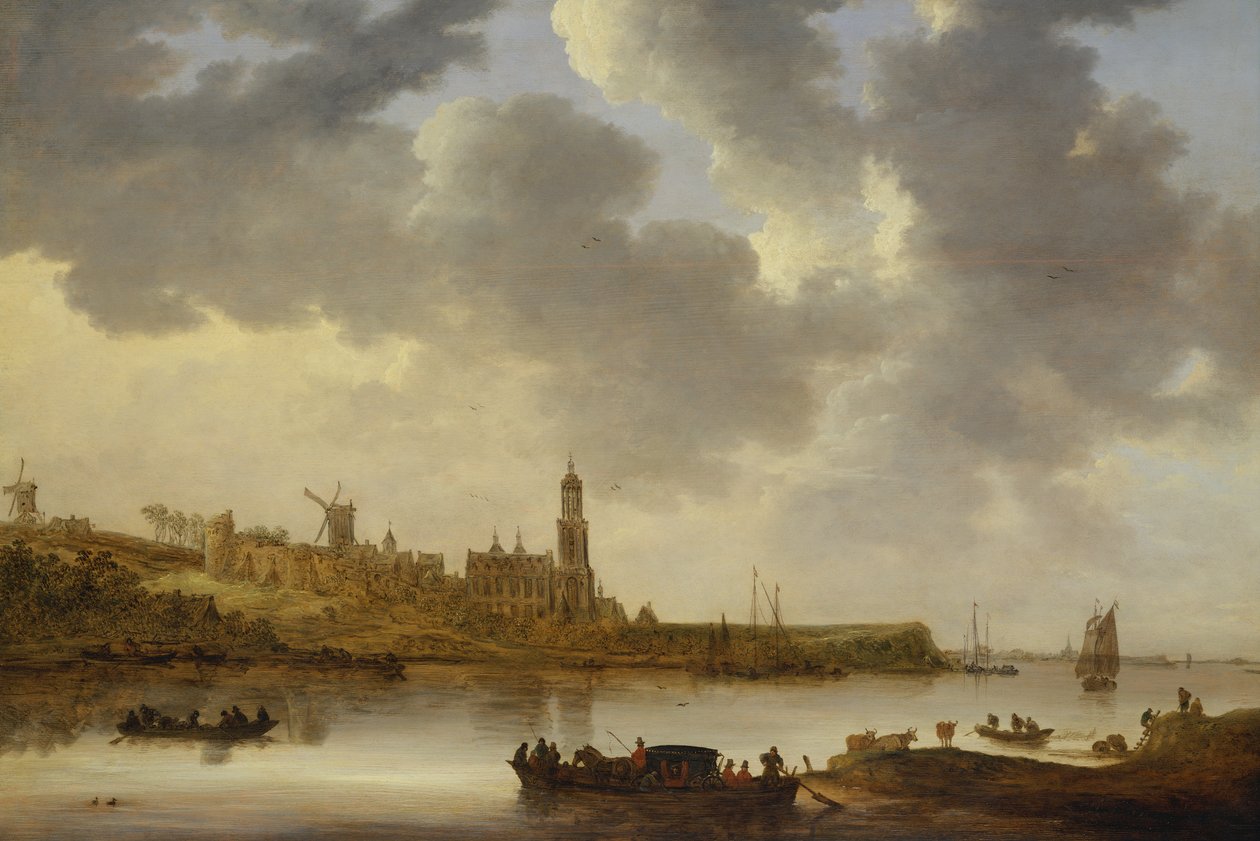 Pohled přes Rýn v Rhenen od Jan Josephsz van Goyen