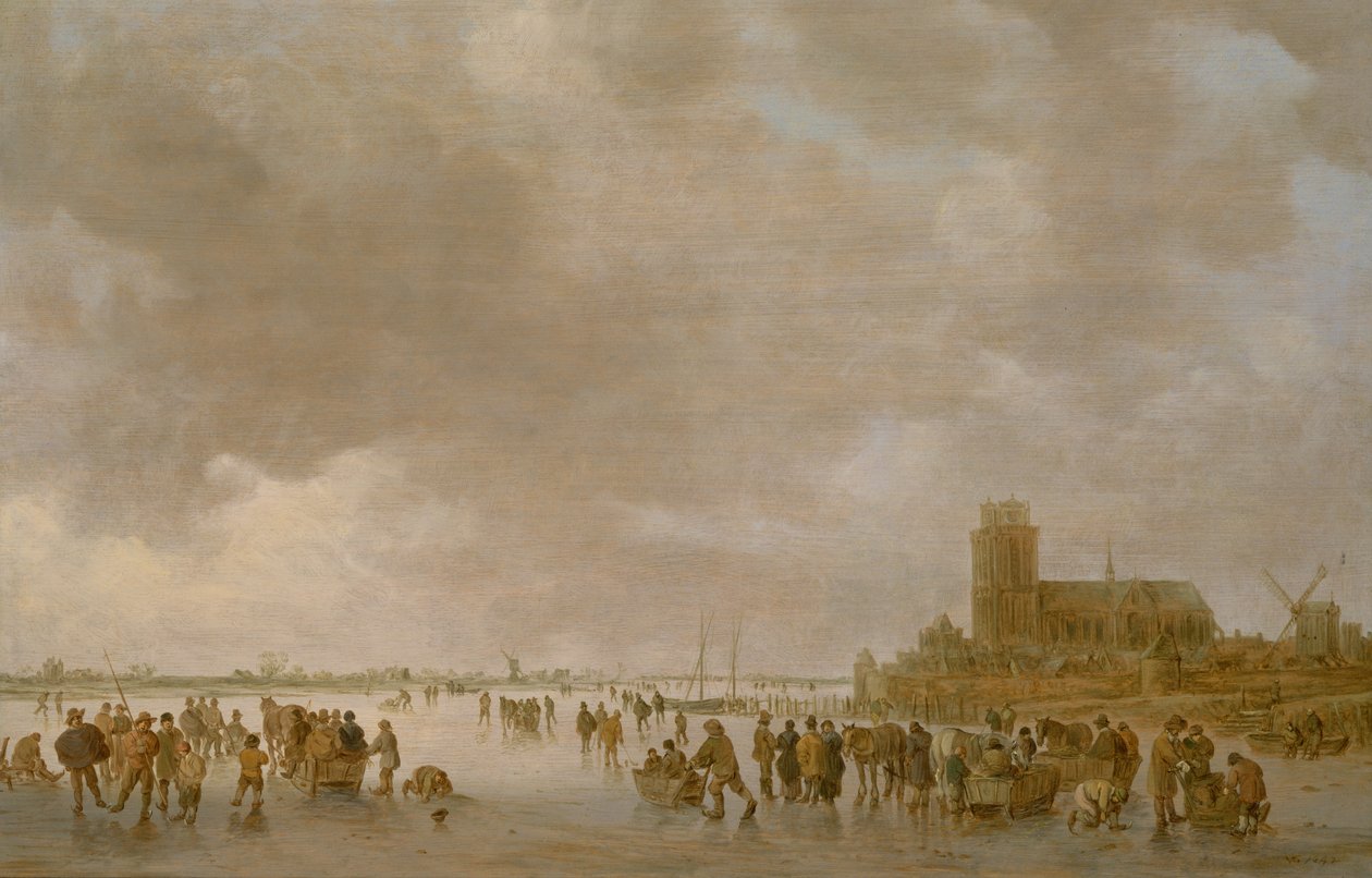 Zimní krajina s krasobruslením na ledě od Jan Josephsz van Goyen