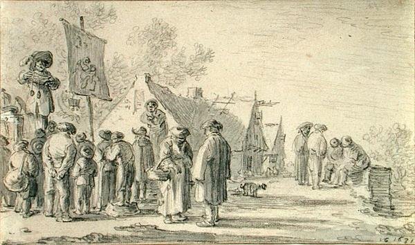 Vesnická scéna od Jan Josephsz van Goyen