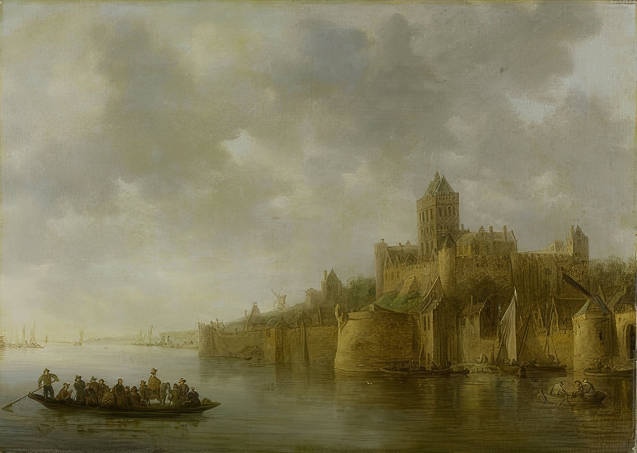 Der Valkhof v Nijmegenu. 1641 od Jan Josephsz van Goyen