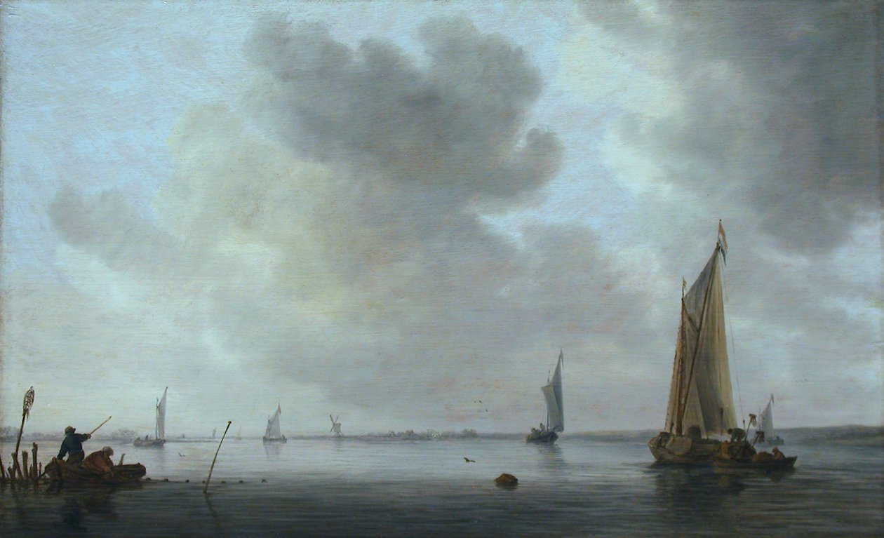 Rybářské lodě u ústí řeky od Jan Josephsz van Goyen
