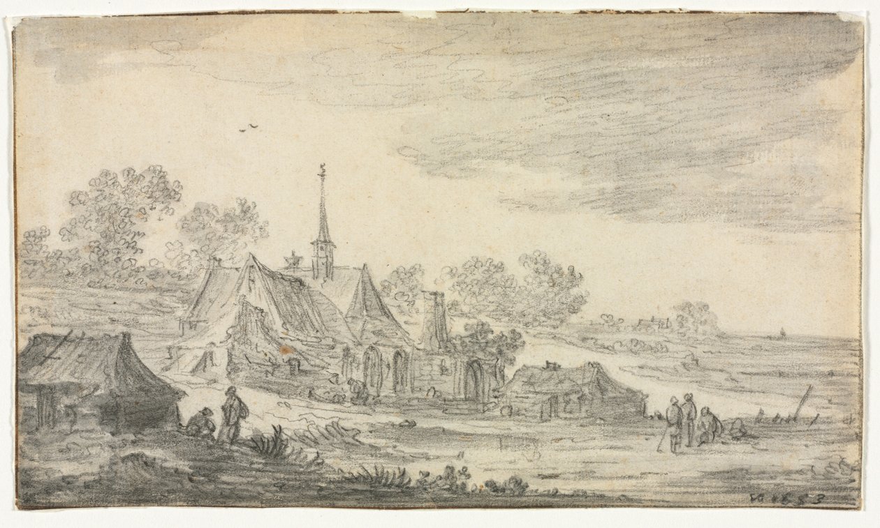 Skupina budov na pobřeží, 1653. od Jan Josephsz van Goyen