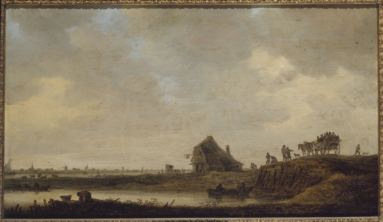 Hostinec u řeky od Jan Josephsz van Goyen