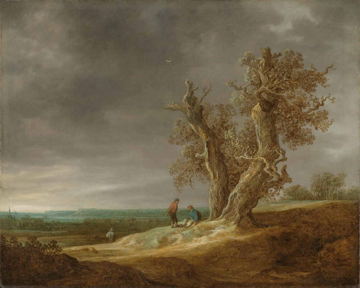 Krajina se dvěma duby od Jan Josephsz van Goyen