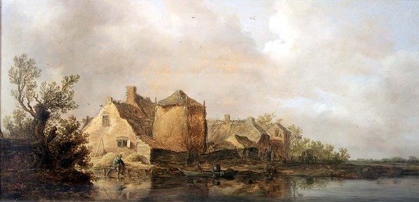 Říční scéna s hostincem od Jan Josephsz van Goyen