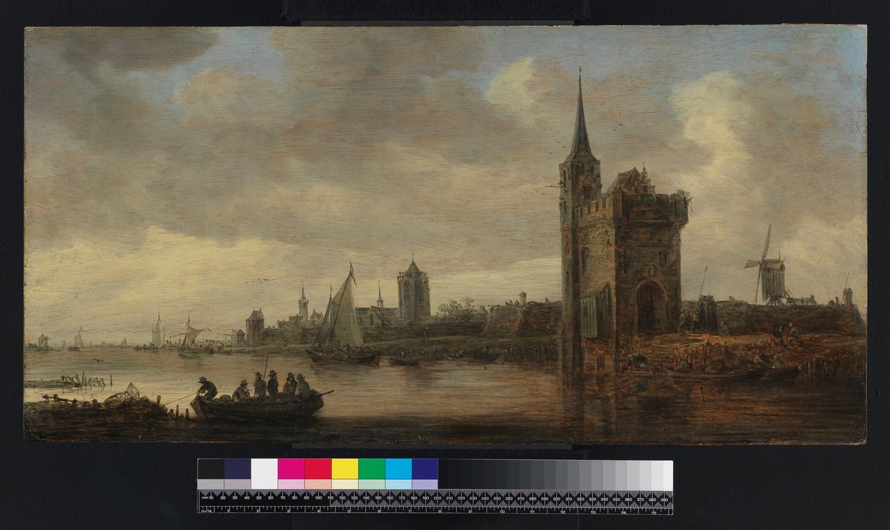 Říční krajina s loděmi, před rokem 1656 od Jan Josephsz van Goyen