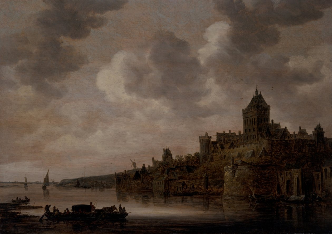 Valkhof Nijmegenissä, noin 1640-luku (öljy paneelissa) od Jan Josephsz van Goyen