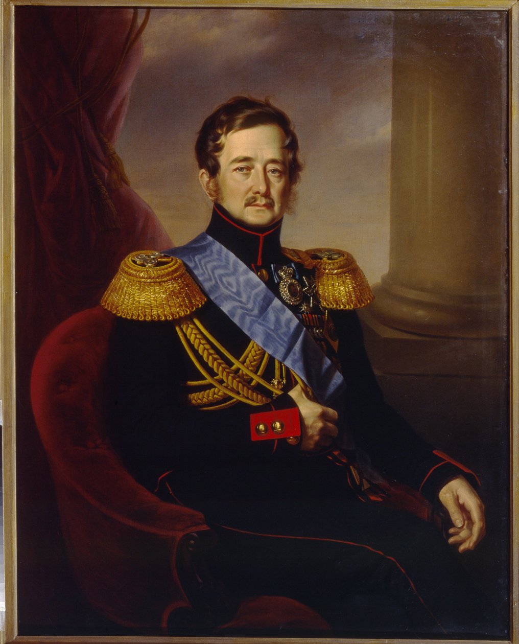 Portrét Ivana Fjodoroviče Paskeviče, hraběte z Erivanu, místokrále Polského království (Portrét I.F. Paskeviče, hraběte z Erivanu, místokrále Polského království). Obraz Jan Ksawery Kaniewski (1805-1867), olej na plátně od Jan Ksawery Kaniewski