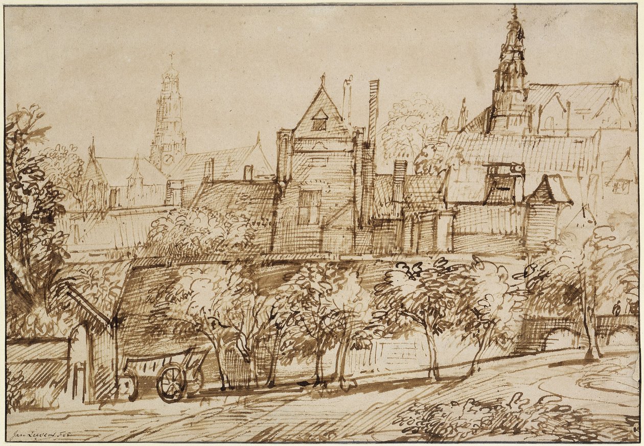 Pohled na kostel Groote Kerk v Haarlemu od Jan Lievens