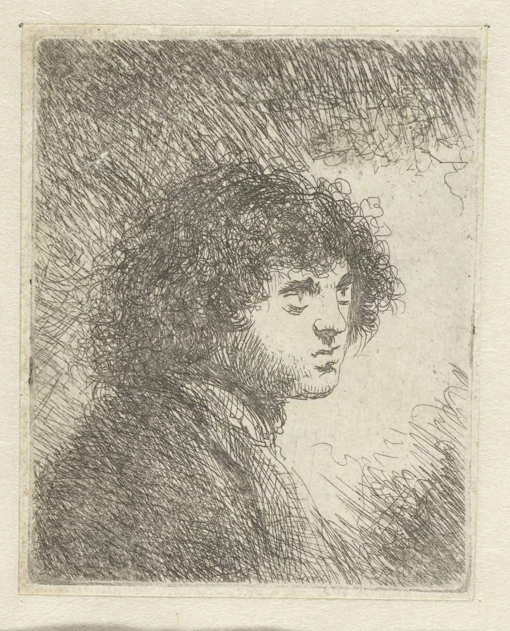 Busta mladého muže od Jan Lievens