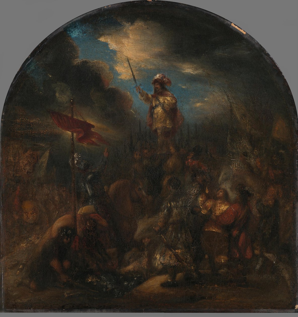 Brinio pozdvižený na štítu od Jan Lievens