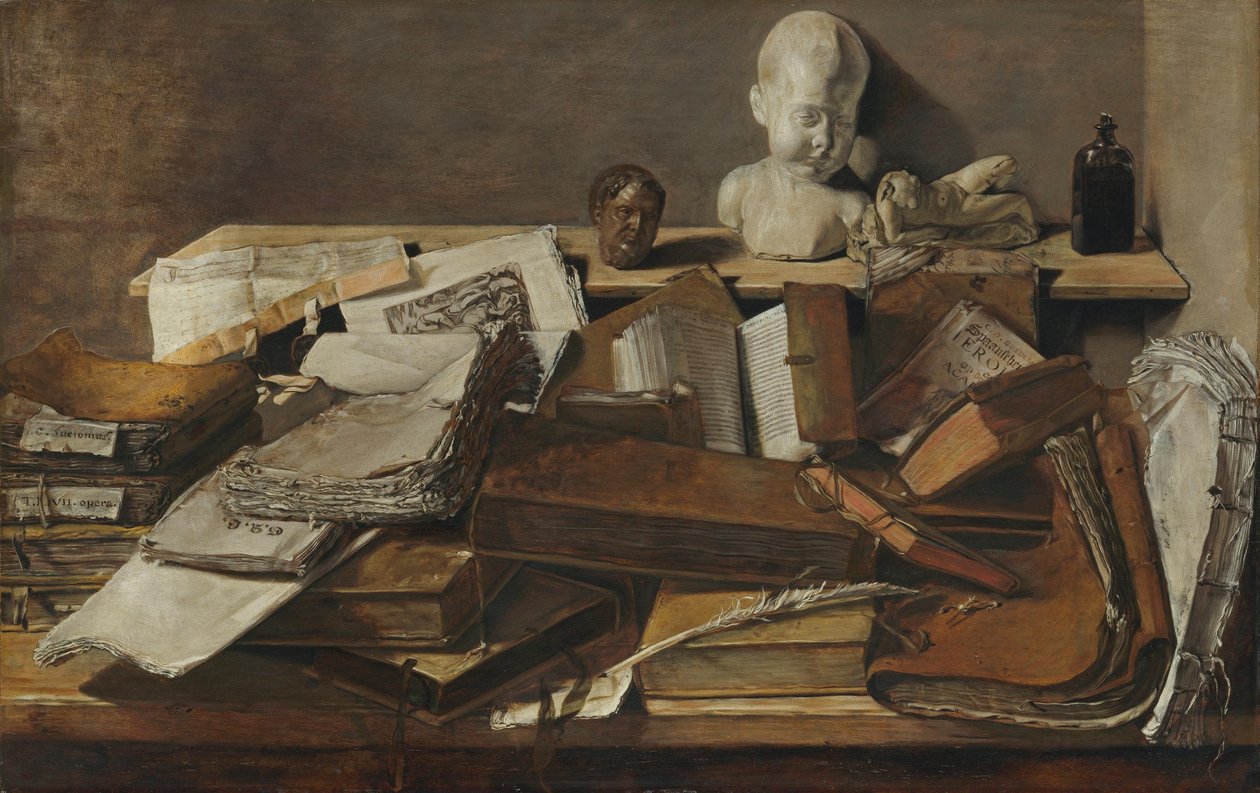 Zátiší s knihami od Jan Lievens