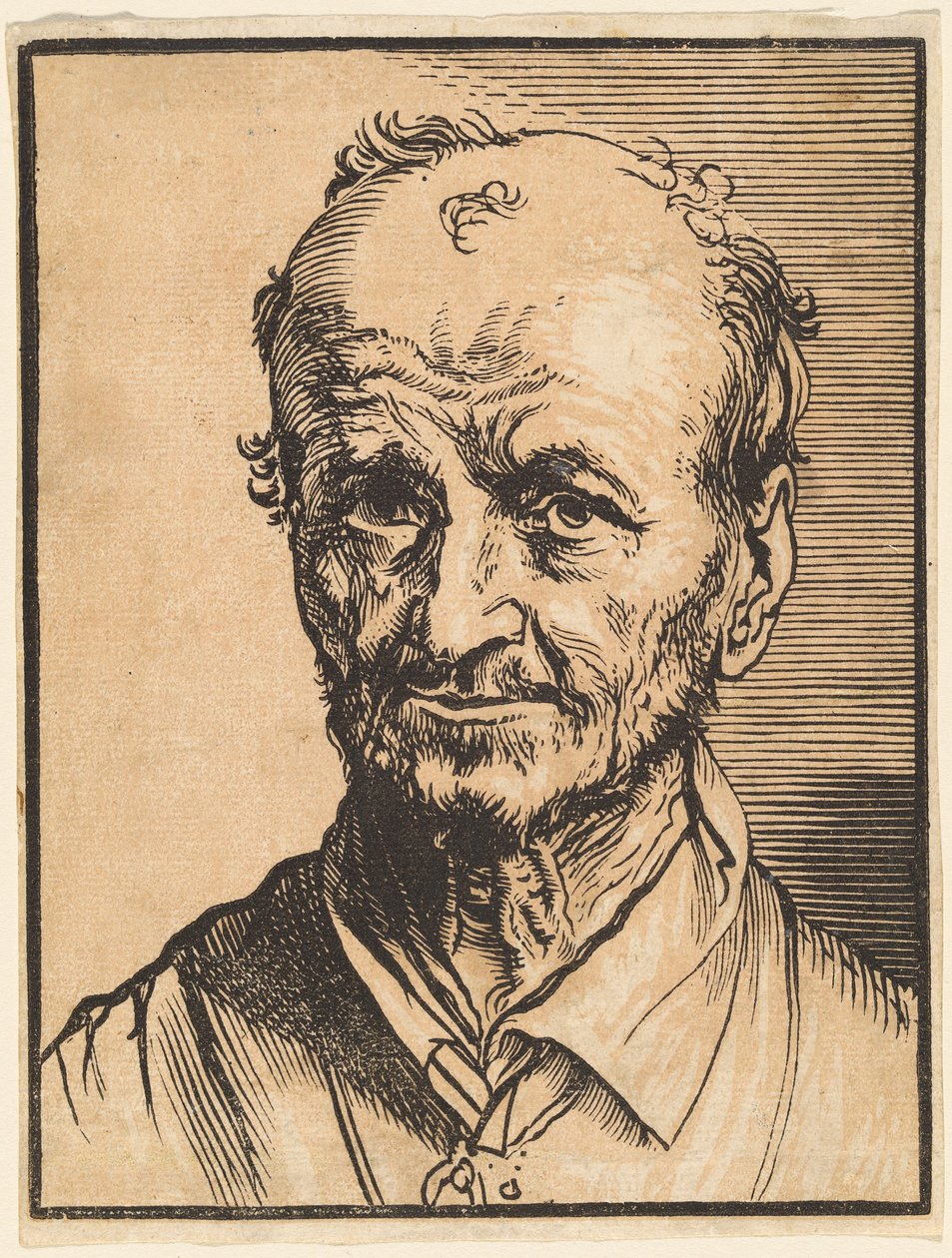 Busta plešatějícího muže od Jan Lievens