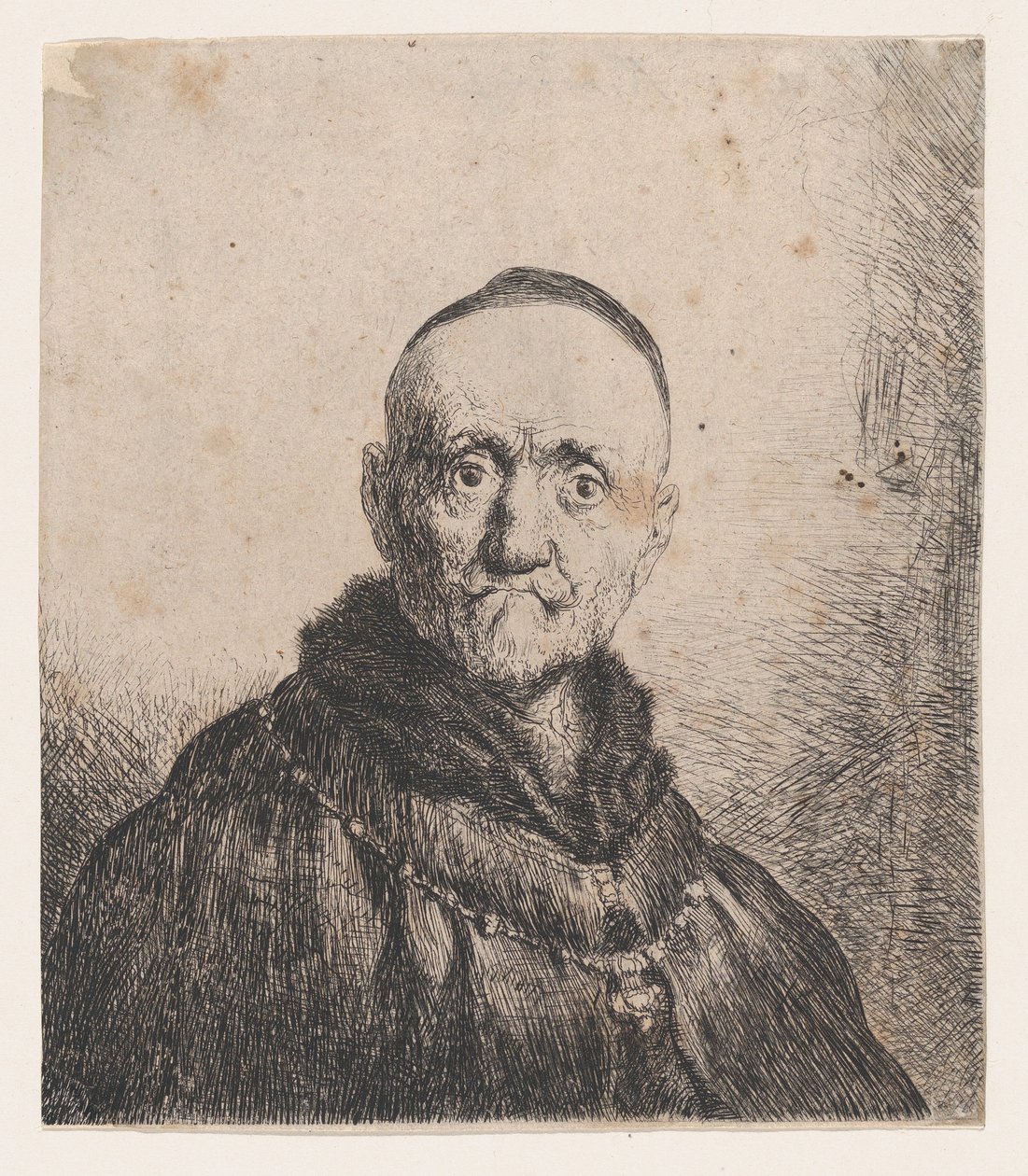 Busta starého muže, čelní, 17. století. od Jan Lievens