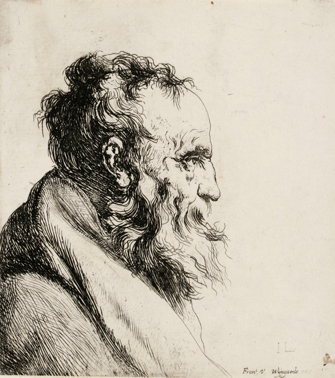Busta starého muže, obrácená doprava od Jan Lievens