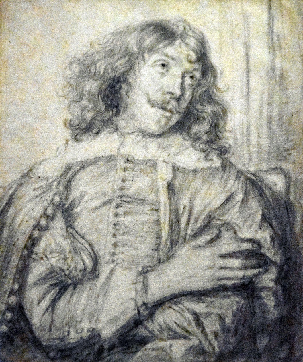 Jan Lievens (1607-1674) Portrét Adriaena Brouwera (asi 1640, křída na papíře) MOU Oudenaarde 13-12-2018 od Jan Lievens