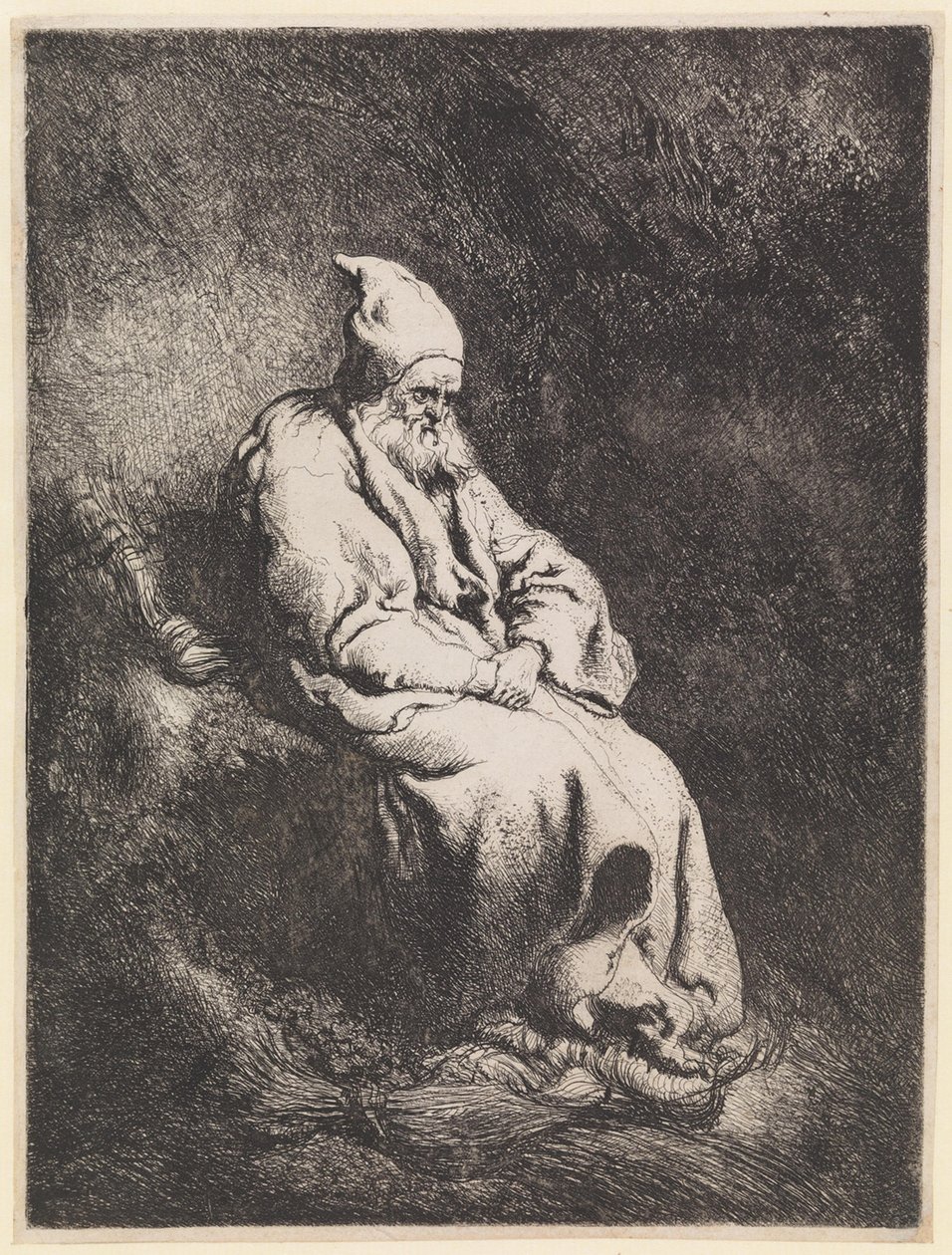 Poustevník v jeskyni od Jan Lievens