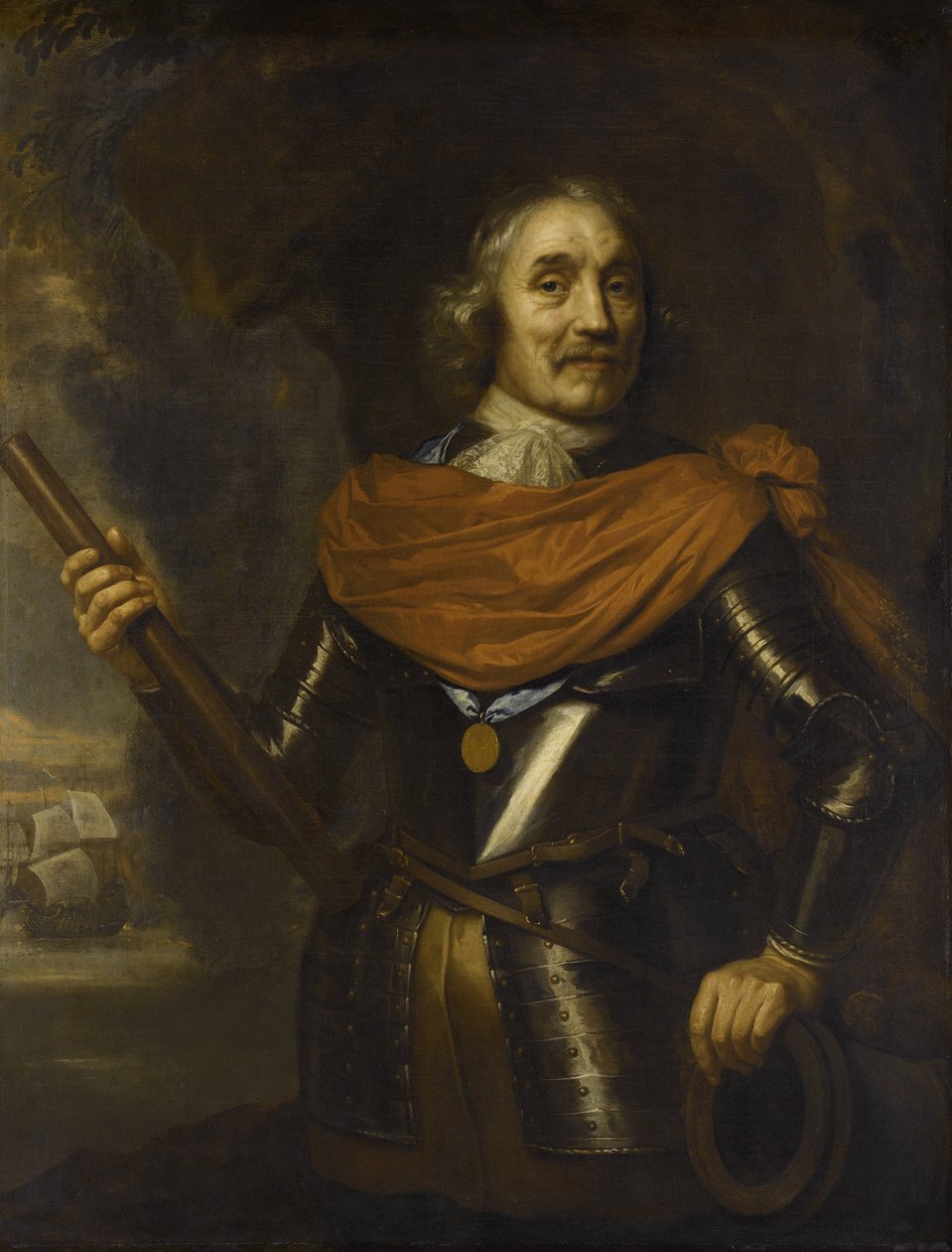 Maarten Harpertszoon Tromp 1597-1653, holandský admirál, 1653 od Jan Lievens