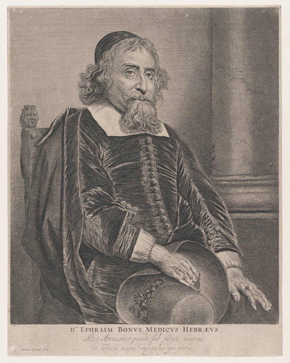 Portrét Ephraima Bonuse, lékaře, 17. století. od Jan Lievens