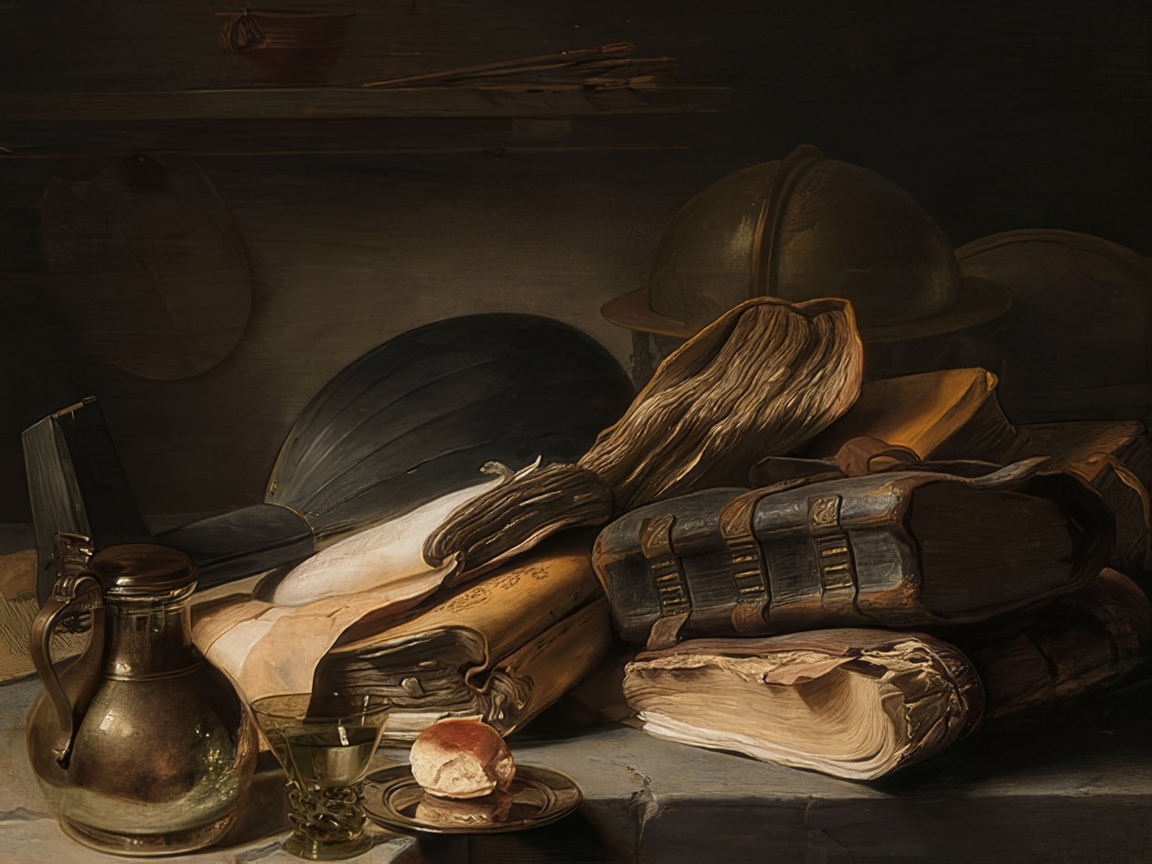 Zátiší s knihami. Kolem 1627-28 od Jan Lievens