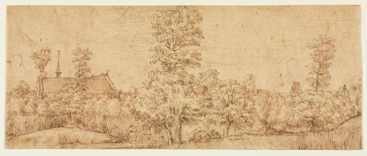 Stromy před vesnicí, třetí čtvrtina 17. století. od Jan Lievens