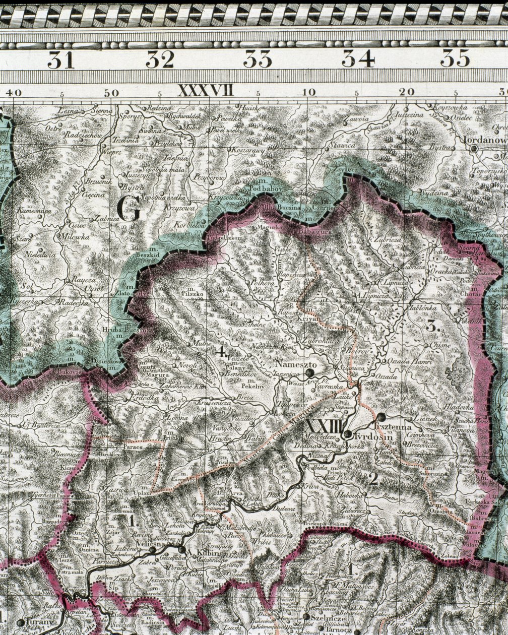 Mapa Uherského království, tisk Godfried od Jan Lipszki
