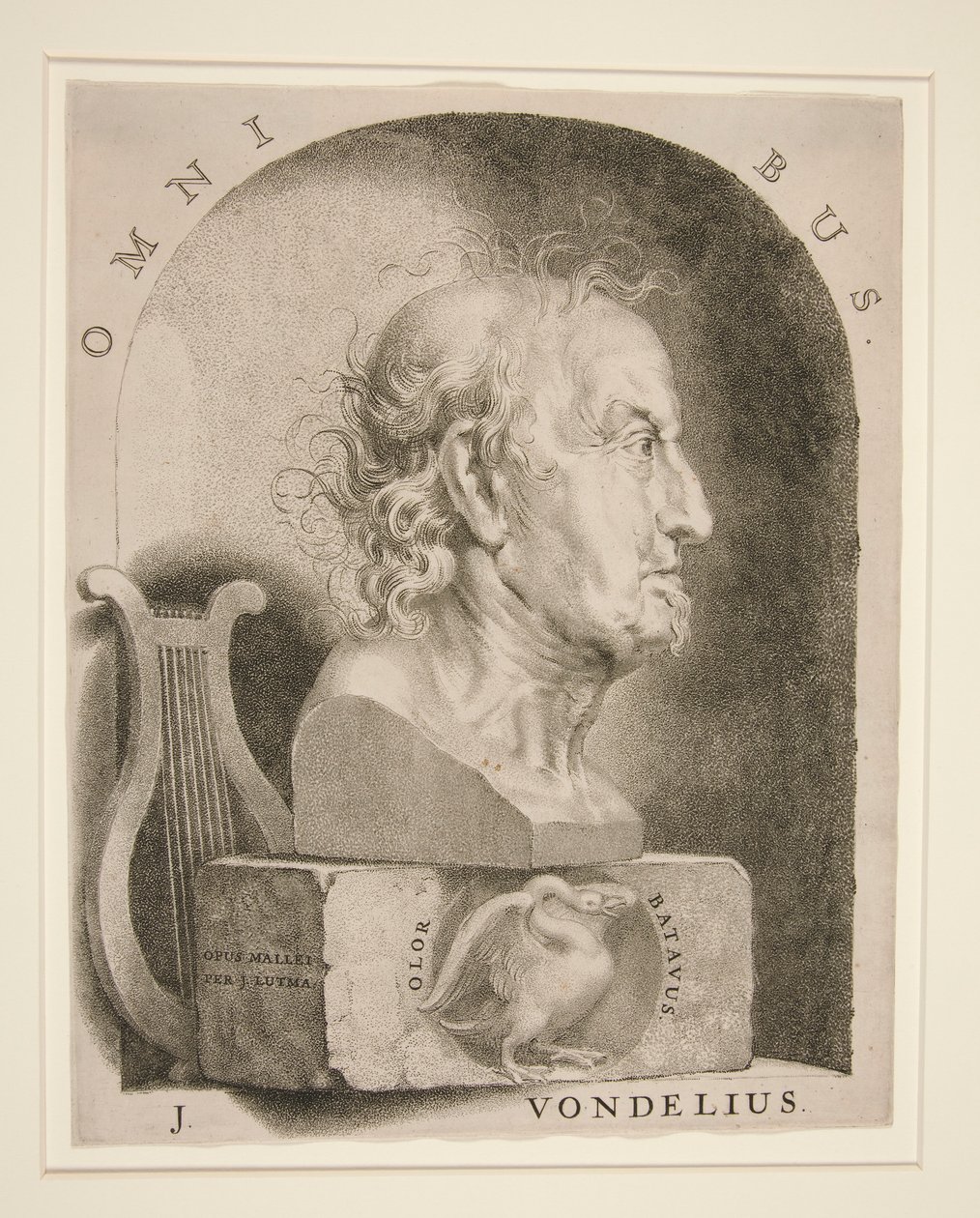 Portrét Joosta van den Vondela (1587-1679) od Jan Lutma The Younger