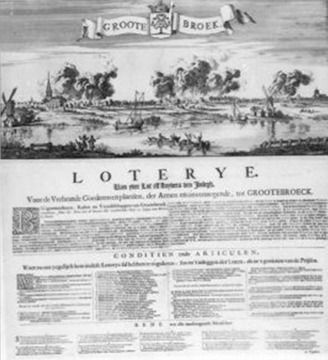 Zobrazení požárů v Grootebroeku 15. května 1681 a 20. srpna 1694 od Jan Luyken