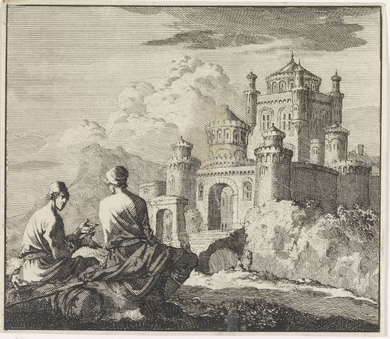 Emblém: hrad od Jan Luyken