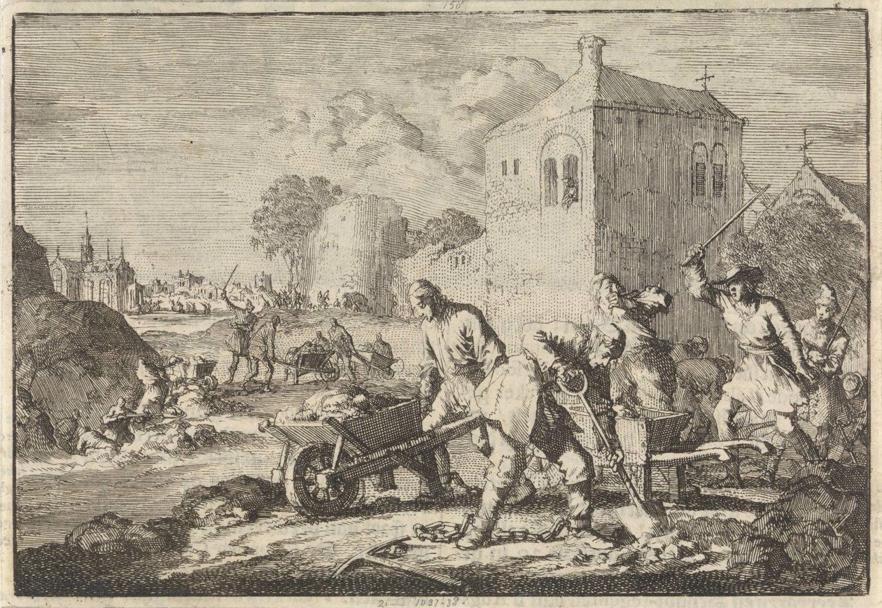 Reformovaní ministři v Maďarsku odsouzeni k těžkým pracím, 1674 od Jan Luyken