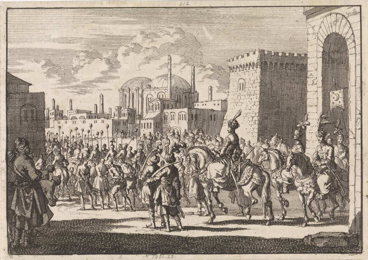 Vstup sultána Mustafy II do Konstantinopole, 1695 od Jan Luyken