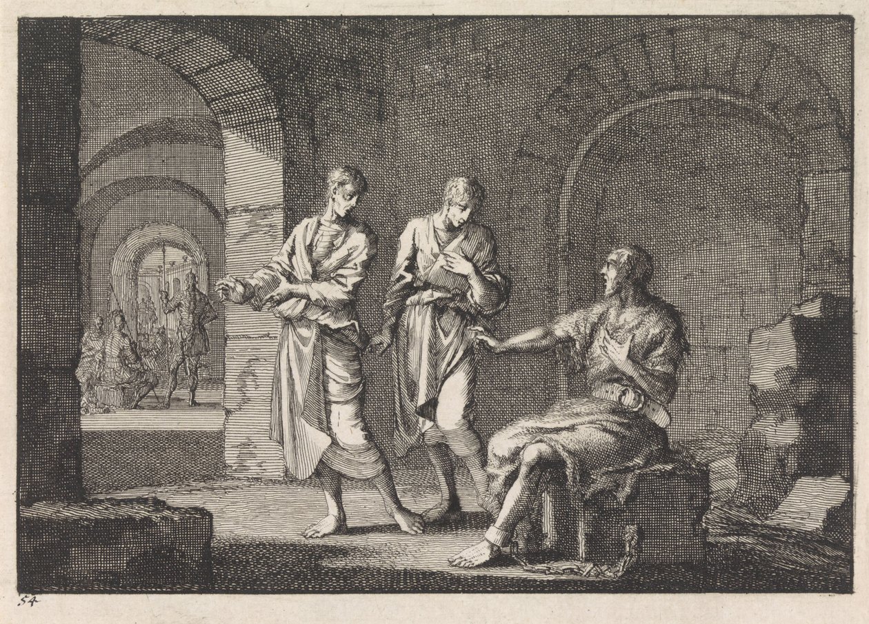 Jana Křtitele ve vězení od Jan Luyken