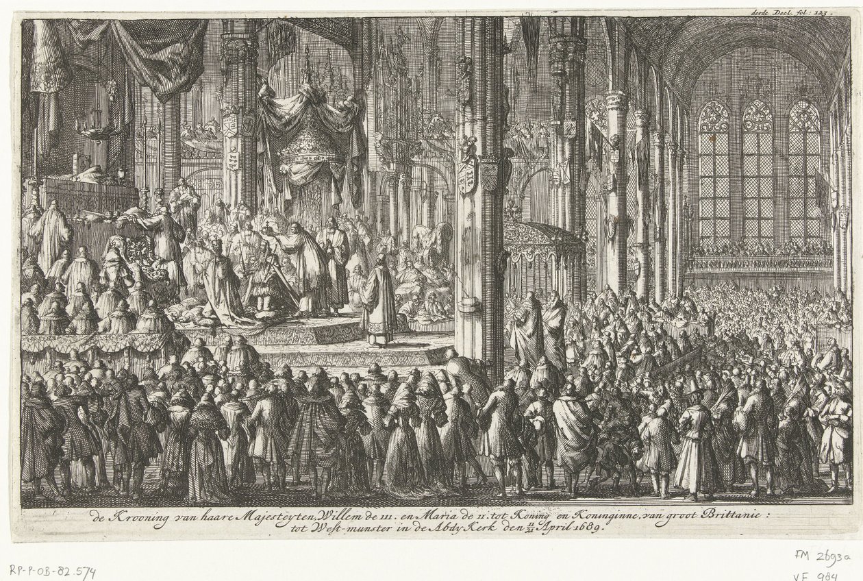 Korunovace Viléma III., 1689 od Jan Luyken