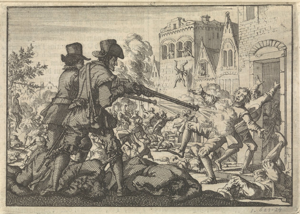 Vražda reformovaných v Tiranu, 1620 od Jan Luyken