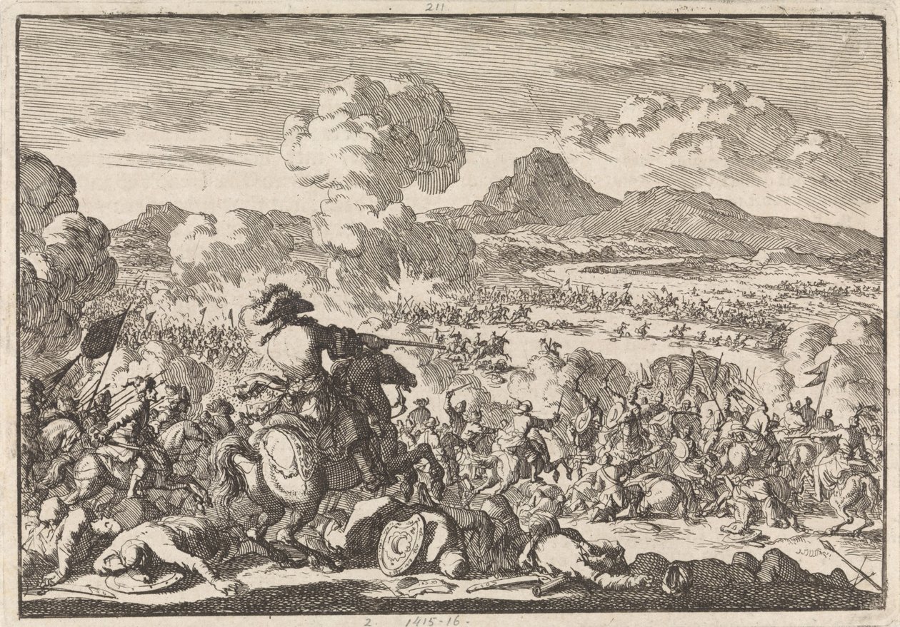 Vítězství prince Eugenia nad Turky na Tise, 1697 od Jan Luyken