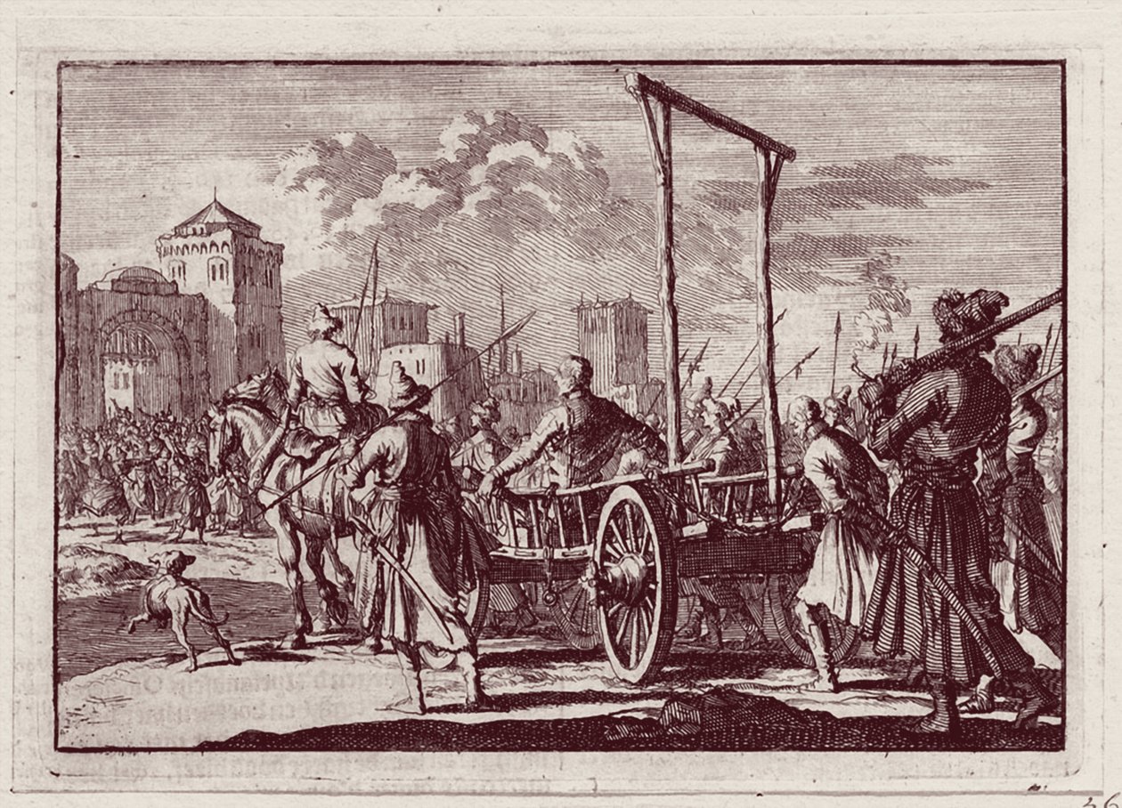Stenka Razin před popravou v Moskvě, 1698 od Jan Luyken